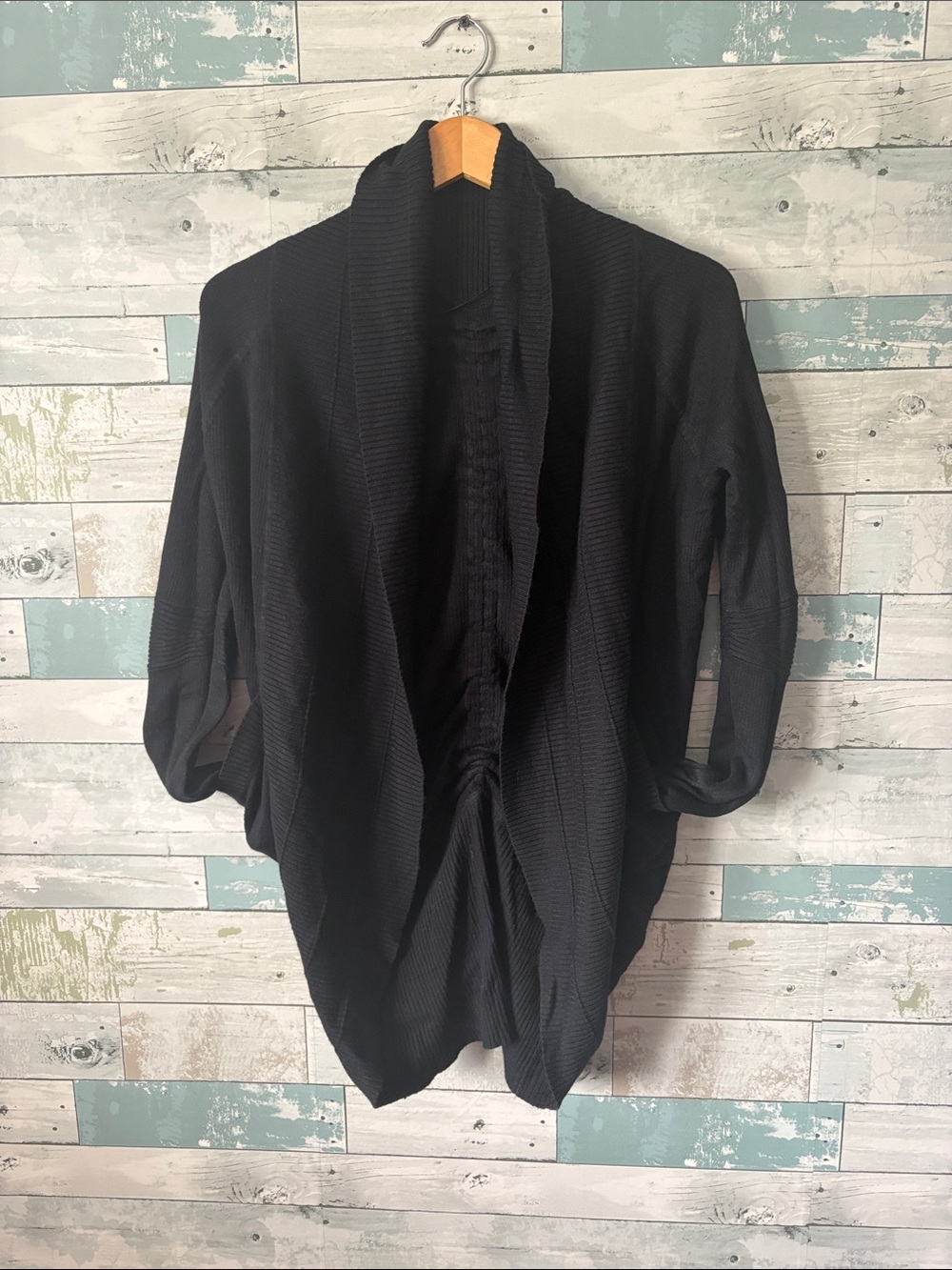 lululemon athletica Black Open-Front Knit Cardigan